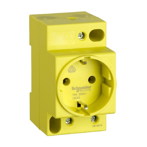 [SCH15033] Multi9 - Prise rail din schuko jaune 250v 16a 2p t 15033