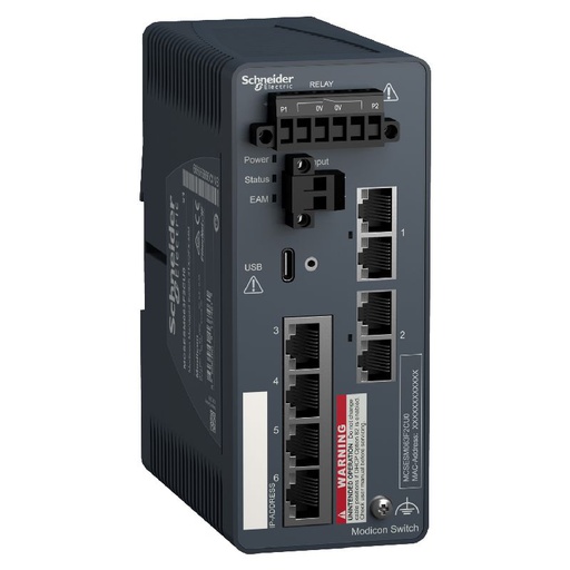 [SCHMCSESM063F2CU0] Modicon Switch administré - 4 ports cuivre &amp; 2 por MCSESM063F2CU0