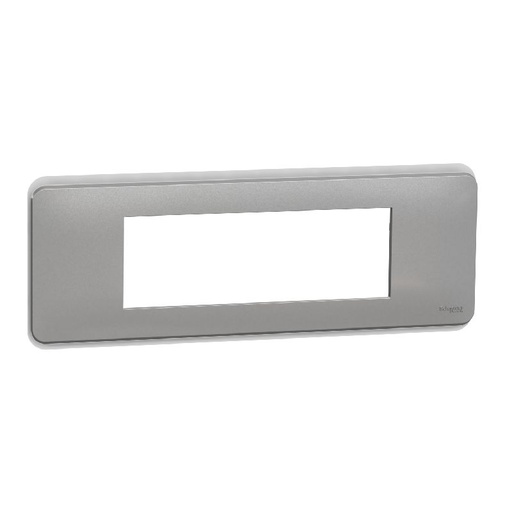 [SCHNU411630] Unica Pro - plaque de finition - Alu - 6 modules NU411630