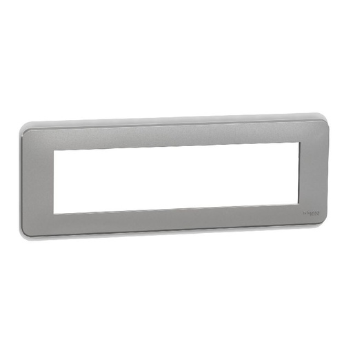 [SCHNU411830] Unica Pro - plaque de finition - Alu - 8 modules NU411830