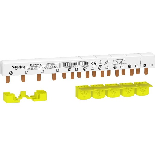 [SCHR9PXH410] Resi9 - peigne monobloc - 3P+N - 63A - 10 modules R9PXH410