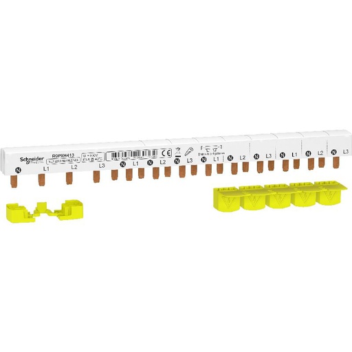 [SCHR9PXH413] Resi9 - peigne monobloc - 3P+N - 63A - 13 modules R9PXH413