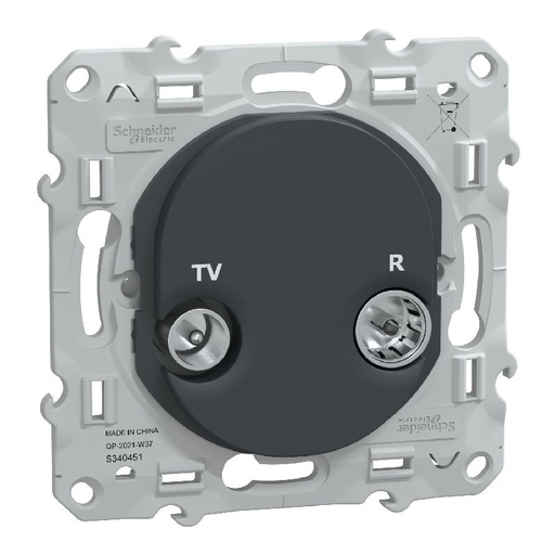 [SCHS340451] Ovalis - prise TV/R - Anthracite S340451