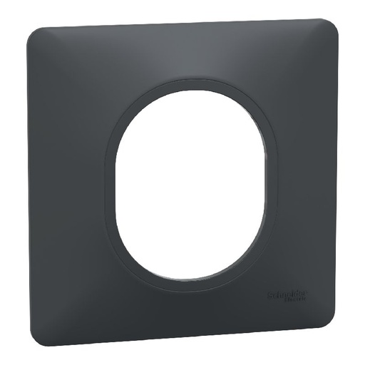 [SCHS340702] Ovalis - Plaque de finition - 1 poste Anthracite S340702