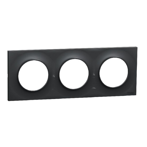 [SCHS540706] Odace Styl, plaque Anthracite 3 postes horiz./vert S540706