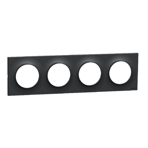 [SCHS540708] Odace Styl, plaque Anthracite 4 postes horiz./vert S540708