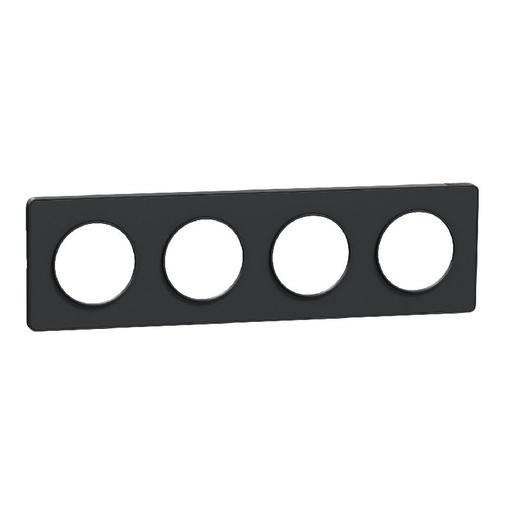 [SCHS540808] Odace Touch, plaque Anthracite 4 postes horiz. ou S540808