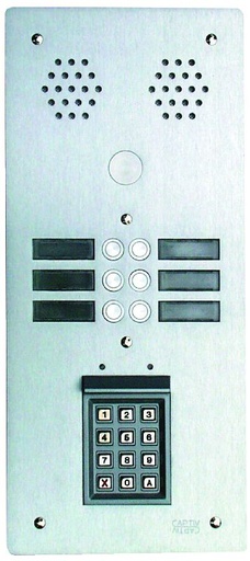 [URM7772/4C] Plaq Alu 6Mm 2R 4T + S30 Ecla Urmet 7772/4C