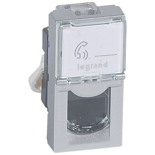 [LEG079461] Prise Rj45 Catégorie6 Utp Mosaic 1 Module Alu legrand 079461