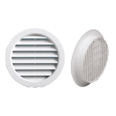 White plastic grille in case of mosquito net ø125 - GPBLEMD12F30
