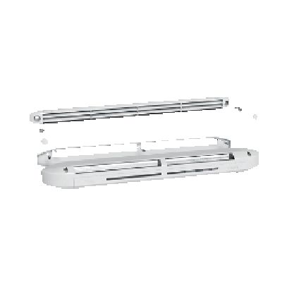 White pre-lacquered aluminum front grille - GAEH