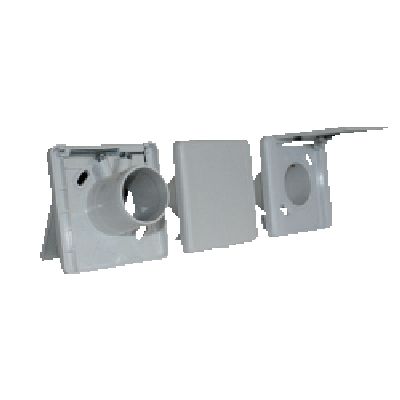 [AX-PEB] White PVC socket 90 x 90 mm ø 40 mm - PEB